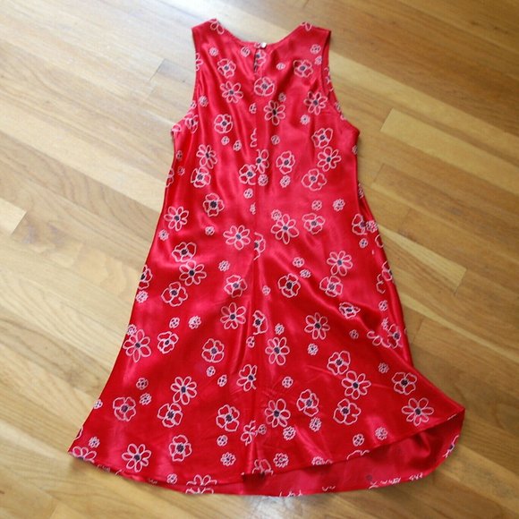 Vintage 90s y2k MM My Michelle Floral Acetate Dress - Picture 2 of 7